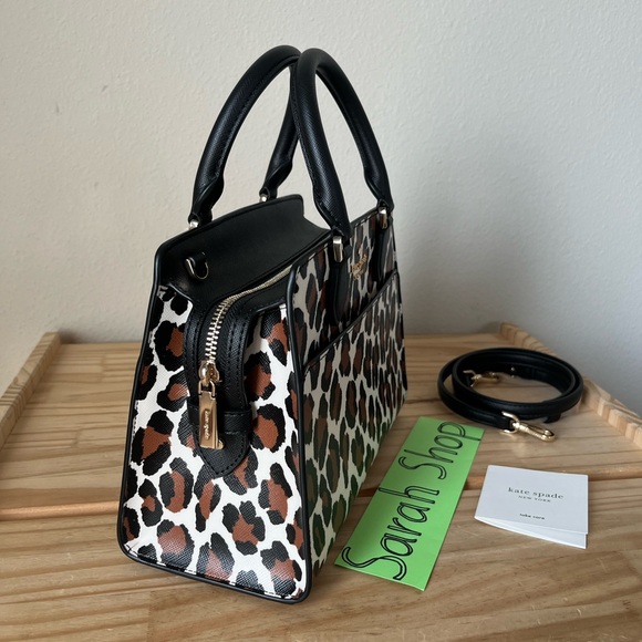 ♠️Kate Spade Madison Spotted Leopard Small Satchel - Picture 4 of 15